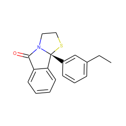 CCc1cccc([C@]23SCCN2C(=O)c2ccccc23)c1 ZINC000006425674