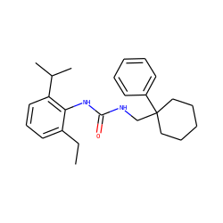 CCc1cccc(C(C)C)c1NC(=O)NCC1(c2ccccc2)CCCCC1 ZINC000013833502