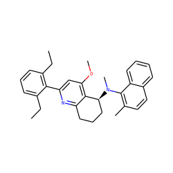 CCc1cccc(CC)c1-c1cc(OC)c2c(n1)CCC[C@@H]2N(C)c1c(C)ccc2ccccc12 ZINC000029053174