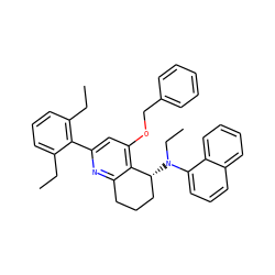 CCc1cccc(CC)c1-c1cc(OCc2ccccc2)c2c(n1)CCC[C@H]2N(CC)c1cccc2ccccc12 ZINC000029052678