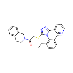 CCc1cccc(CC)c1-n1c(SCC(=O)N2CCc3ccccc3C2)nnc1-c1cccnc1 ZINC000003428347