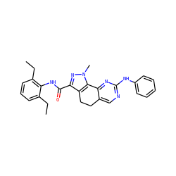 CCc1cccc(CC)c1NC(=O)c1nn(C)c2c1CCc1cnc(Nc3ccccc3)nc1-2 ZINC000072177007