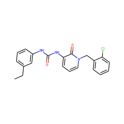 CCc1cccc(NC(=O)Nc2cccn(Cc3ccccc3Cl)c2=O)c1 ZINC000064513136