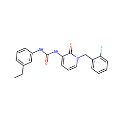 CCc1cccc(NC(=O)Nc2cccn(Cc3ccccc3F)c2=O)c1 ZINC000064527319