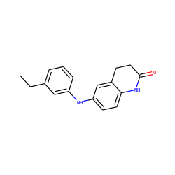 CCc1cccc(Nc2ccc3c(c2)CCC(=O)N3)c1 ZINC000169353101