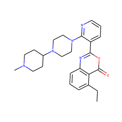 CCc1cccc2nc(-c3cccnc3N3CCN(C4CCN(C)CC4)CC3)oc(=O)c12 ZINC000043061180