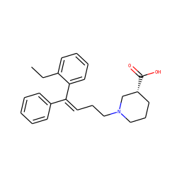 CCc1ccccc1/C(=C\CCN1CCC[C@@H](C(=O)O)C1)c1ccccc1 ZINC000066251740