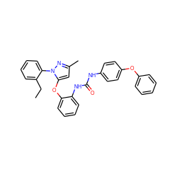 CCc1ccccc1-n1nc(C)cc1Oc1ccccc1NC(=O)Nc1ccc(Oc2ccccc2)cc1 ZINC000029045560