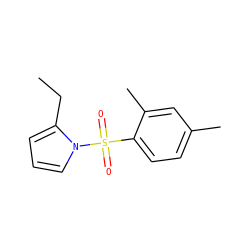 CCc1cccn1S(=O)(=O)c1ccc(C)cc1C ZINC000095593776