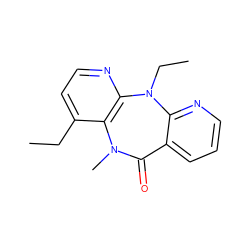 CCc1ccnc2c1N(C)C(=O)c1cccnc1N2CC ZINC000029325118