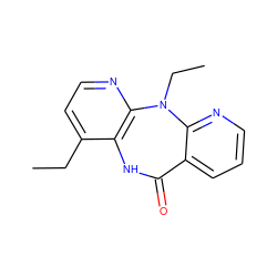 CCc1ccnc2c1NC(=O)c1cccnc1N2CC ZINC000005847768