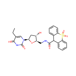 CCc1cn([C@H]2C[C@H](O)[C@@H](CNC(=O)C3c4ccccc4S(=O)(=O)c4ccccc43)O2)c(=O)[nH]c1=O ZINC000029396056