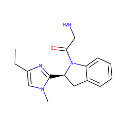 CCc1cn(C)c([C@@H]2Cc3ccccc3N2C(=O)CN)n1 ZINC000013588032