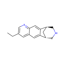 CCc1cnc2cc3c(cc2c1)[C@H]1CNC[C@H]3C1 ZINC000101032332