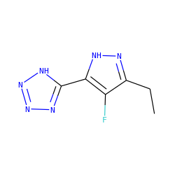 CCc1n[nH]c(-c2nnn[nH]2)c1F ZINC000028824292