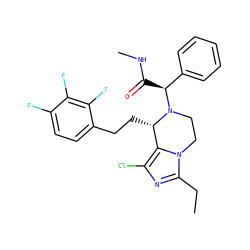CCc1nc(Cl)c2n1CCN([C@@H](C(=O)NC)c1ccccc1)[C@H]2CCc1ccc(F)c(F)c1F ZINC000096272291