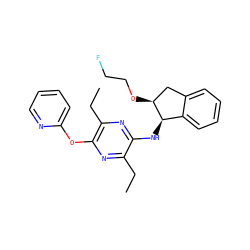 CCc1nc(Oc2ccccn2)c(CC)nc1N[C@@H]1c2ccccc2C[C@@H]1OCCF ZINC000028956396