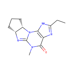 CCc1nc2c([nH]1)N1C(=N[C@@H]3CCC[C@@H]31)N(C)C2=O ZINC000028222305