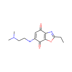CCc1nc2c(o1)C(=O)C(NCCN(C)C)=CC2=O ZINC000101061263