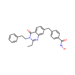 CCc1nc2cc(Cc3ccc(C(=O)NO)cc3)ccc2c(=O)n1CCc1ccccc1 ZINC000096934301