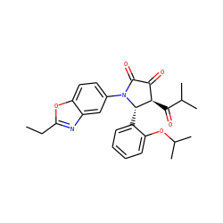 CCc1nc2cc(N3C(=O)C(=O)[C@@H](C(=O)C(C)C)[C@@H]3c3ccccc3OC(C)C)ccc2o1 ZINC000169696278
