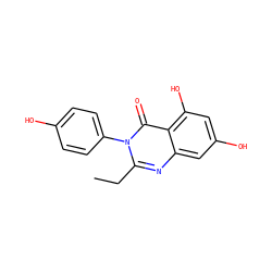 CCc1nc2cc(O)cc(O)c2c(=O)n1-c1ccc(O)cc1 ZINC000013685425
