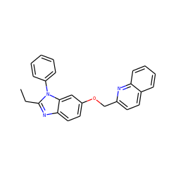 CCc1nc2ccc(OCc3ccc4ccccc4n3)cc2n1-c1ccccc1 ZINC000103248660