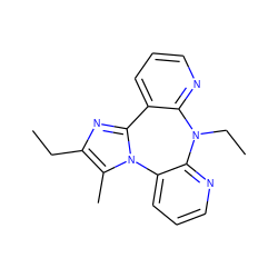 CCc1nc2n(c1C)-c1cccnc1N(CC)c1ncccc1-2 ZINC000013604204