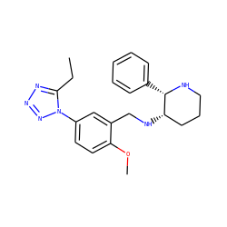 CCc1nnnn1-c1ccc(OC)c(CN[C@H]2CCCN[C@H]2c2ccccc2)c1 ZINC000025975903