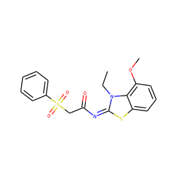 CCn1/c(=N\C(=O)CS(=O)(=O)c2ccccc2)sc2cccc(OC)c21 ZINC000101037338