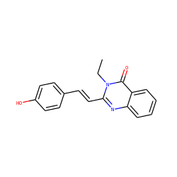 CCn1c(/C=C/c2ccc(O)cc2)nc2ccccc2c1=O ZINC000004104212