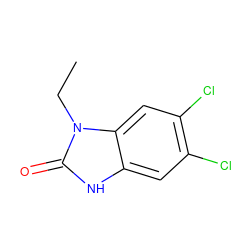 CCn1c(=O)[nH]c2cc(Cl)c(Cl)cc21 ZINC000000008902