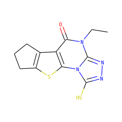 CCn1c(=O)c2c3c(sc2n2c(S)nnc12)CCC3 ZINC000005909162