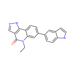 CCn1c(=O)c2cn[nH]c2c2ccc(-c3ccc4[nH]ccc4c3)cc21 ZINC000205098206