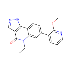 CCn1c(=O)c2cn[nH]c2c2ccc(-c3cccnc3OC)cc21 ZINC000205101004