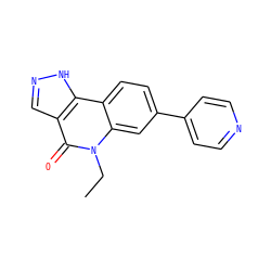 CCn1c(=O)c2cn[nH]c2c2ccc(-c3ccncc3)cc21 ZINC000204967313
