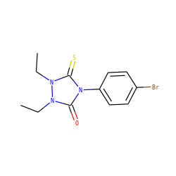 CCn1c(=O)n(-c2ccc(Br)cc2)c(=S)n1CC ZINC000103190494
