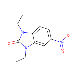 CCn1c(=O)n(CC)c2cc([N+](=O)[O-])ccc21 ZINC000000087290