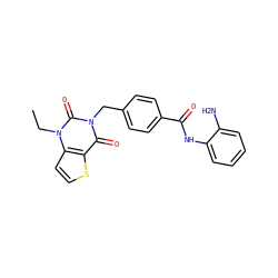 CCn1c(=O)n(Cc2ccc(C(=O)Nc3ccccc3N)cc2)c(=O)c2sccc21 ZINC000028826554