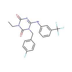 CCn1c(=O)nc(Nc2cccc(C(F)(F)F)c2)n(Cc2ccc(F)cc2)c1=O ZINC000200524271