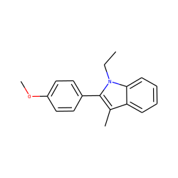 CCn1c(-c2ccc(OC)cc2)c(C)c2ccccc21 ZINC000103229027
