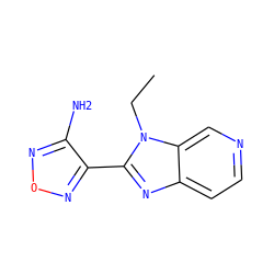 CCn1c(-c2nonc2N)nc2ccncc21 ZINC000028398044