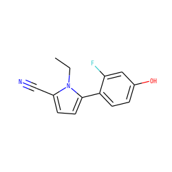CCn1c(C#N)ccc1-c1ccc(O)cc1F ZINC001772613195