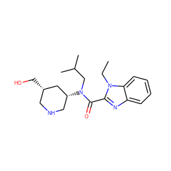 CCn1c(C(=O)N(CC(C)C)[C@@H]2CNC[C@H](CO)C2)nc2ccccc21 ZINC000116133804