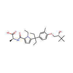 CCn1c(C(=O)N[C@@H](C)C(=O)O)ccc1C(CC)(CC)c1ccc(OC[C@H](O)C(C)(C)C)c(C)c1 ZINC000096285602
