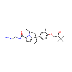 CCn1c(C(=O)NCCN)ccc1C(CC)(CC)c1ccc(OC[C@H](O)C(C)(C)C)c(C)c1 ZINC000653791399