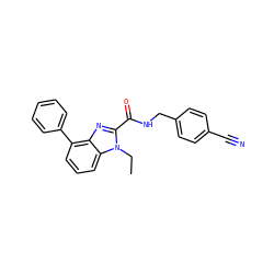 CCn1c(C(=O)NCc2ccc(C#N)cc2)nc2c(-c3ccccc3)cccc21 ZINC000103268360