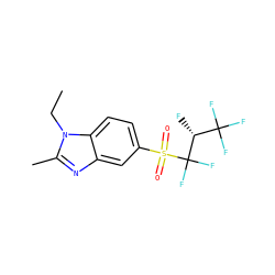 CCn1c(C)nc2cc(S(=O)(=O)C(F)(F)[C@H](F)C(F)(F)F)ccc21 ZINC000002340419