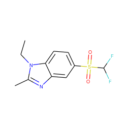 CCn1c(C)nc2cc(S(=O)(=O)C(F)F)ccc21 ZINC000003066161