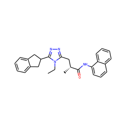 CCn1c(C[C@@H](C)C(=O)Nc2cccc3ccccc23)nnc1C1Cc2ccccc2C1 ZINC000653725030